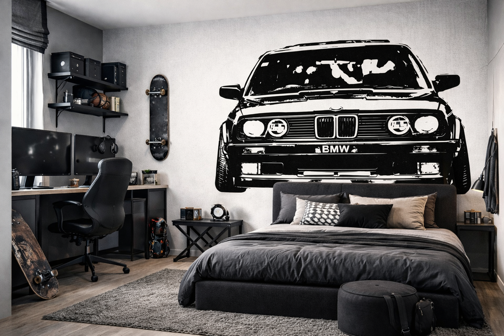 Naklejka Bmw E30 Front