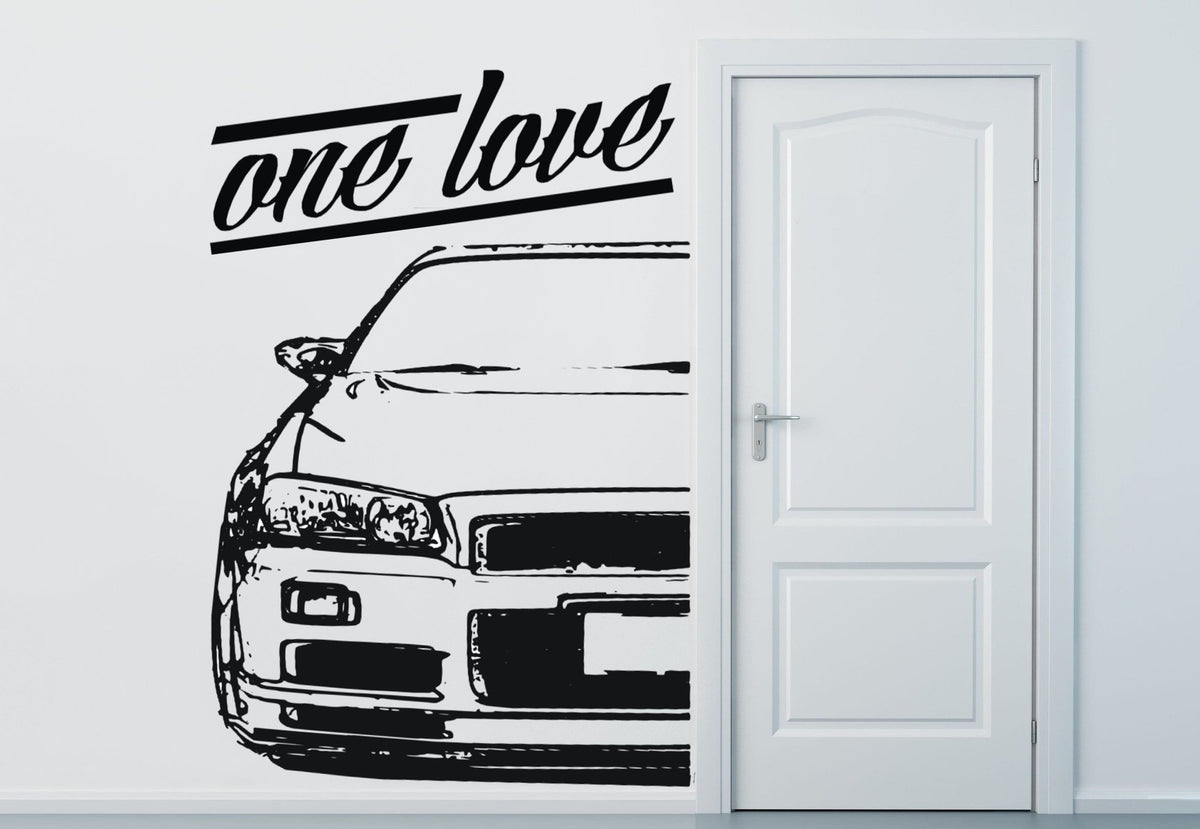 Naklejka NISSAN SKYLINE DRZWI