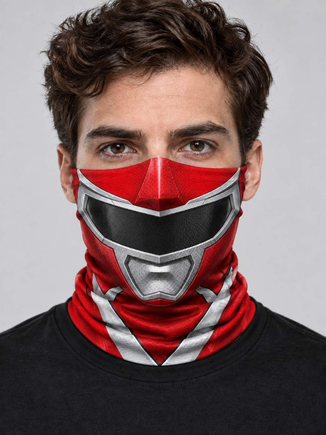 Bandana na twarz Red Power Ranger