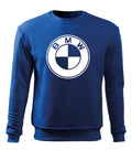 BLUZA MĘSKA BEZ KAPTURA BIAŁE LOGO BMW