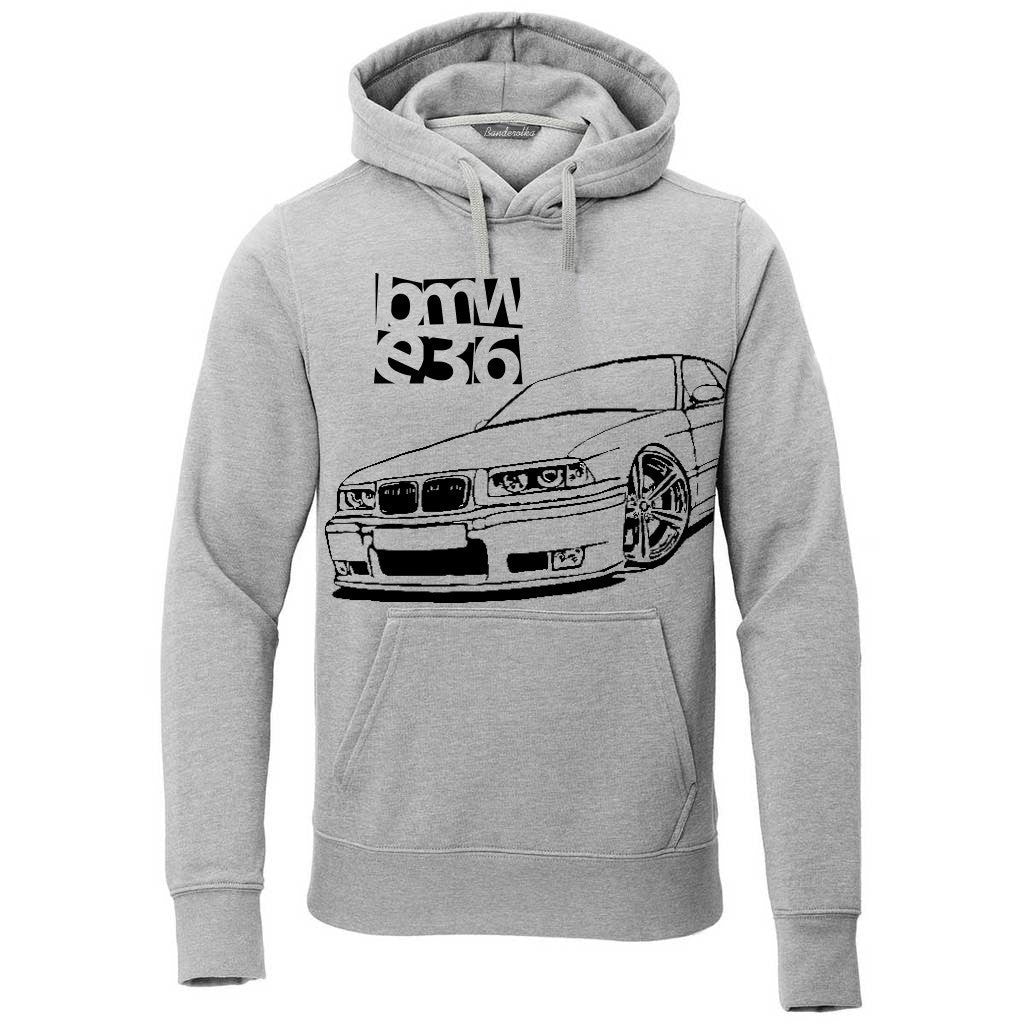 BLUZA MĘSKA KANGURKA KONTURY BMW E36 przód