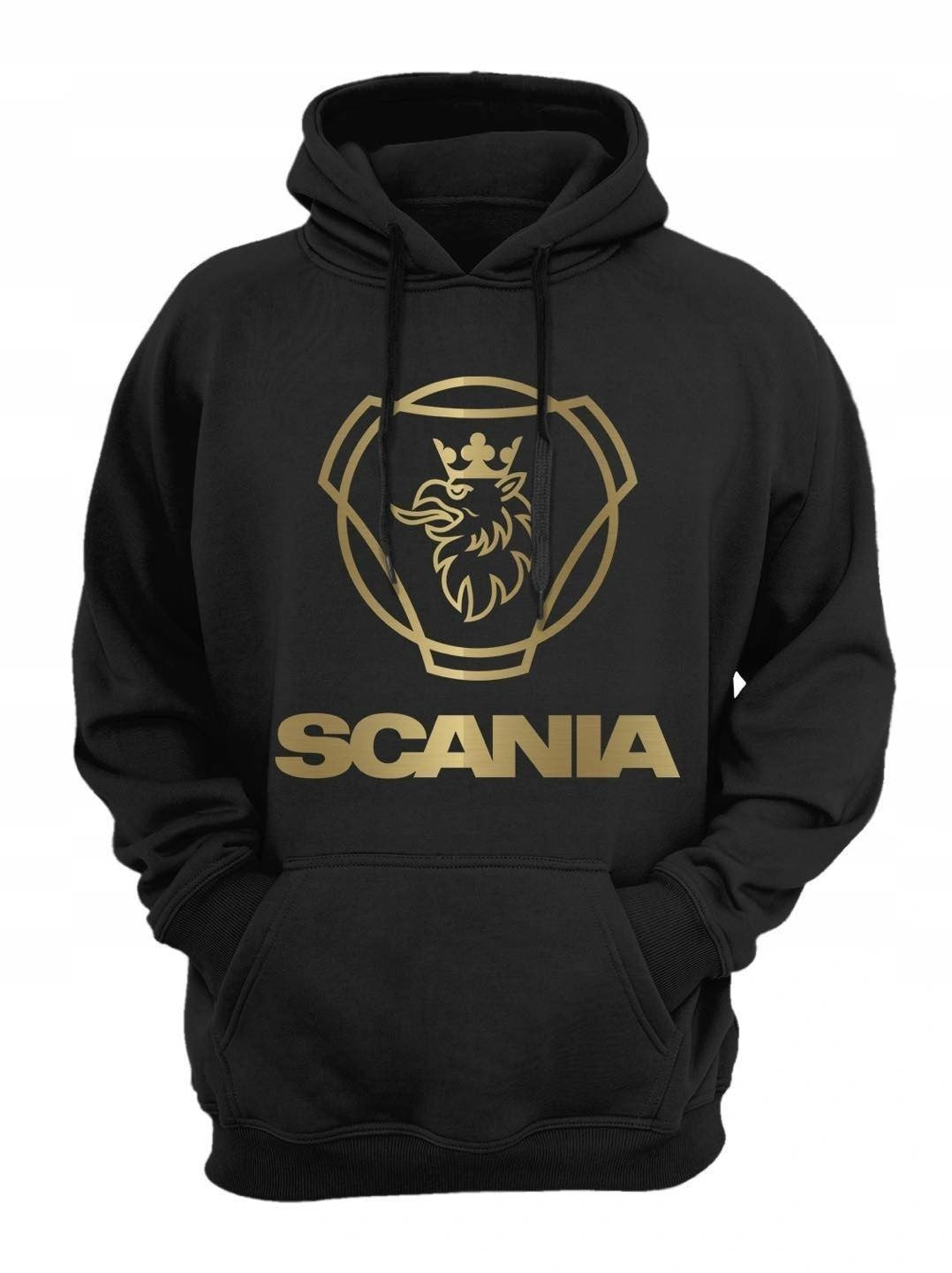 BLUZA MĘSKA KANGURKA ZŁOTE LOGO SCANIA