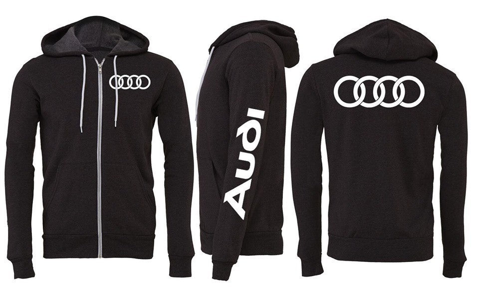 BLUZA MĘSKA Z SUWAKIEM LOGO AUDI