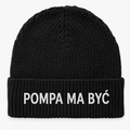 Czapka zimowa z haftem POMPA MA BYĆ – czarna