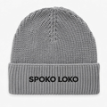 Czapka zimowa z haftem SPOKO LOKO – szara