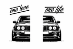 Naklejka BMW E30 DRZWI