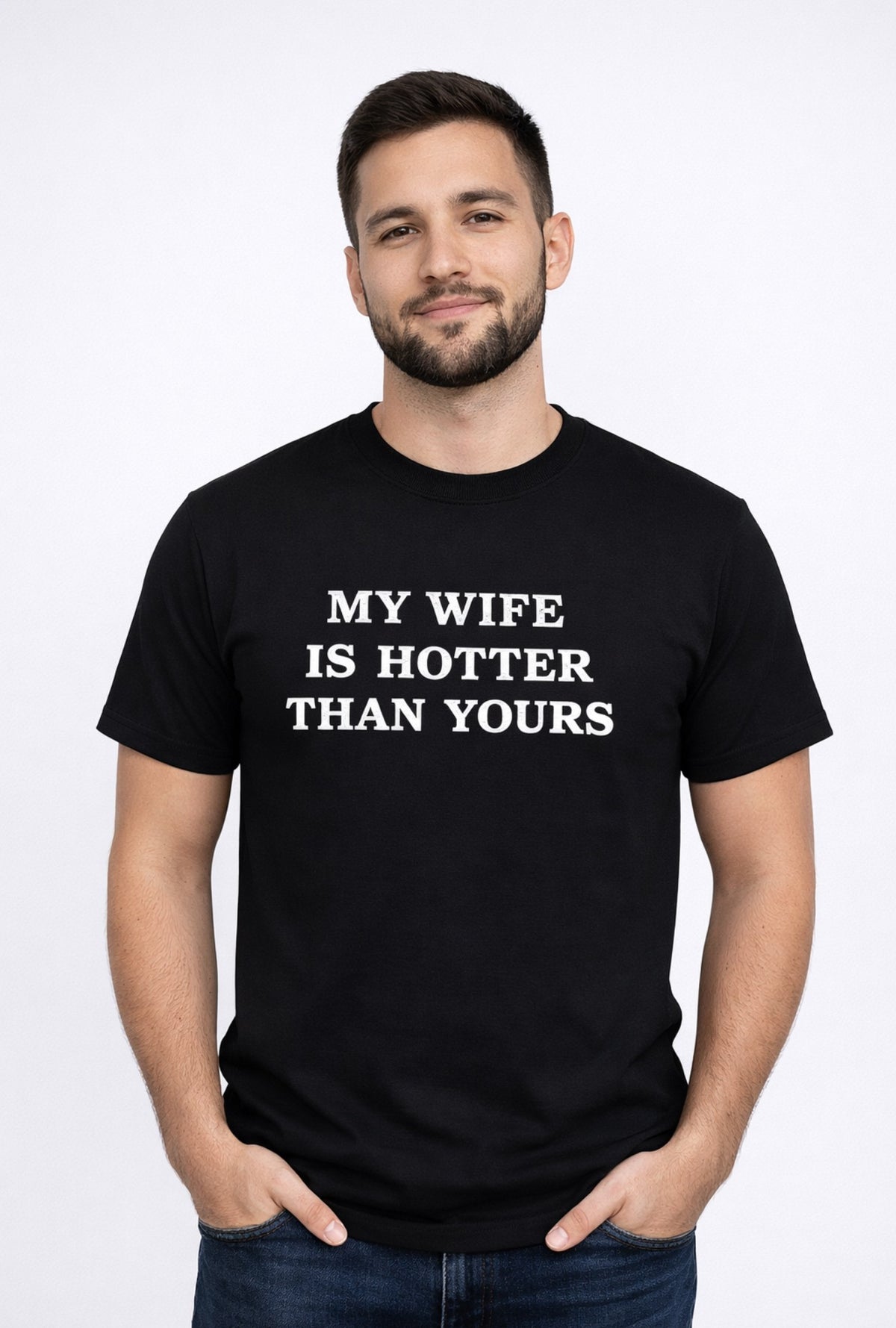 KOSZULKA MY WIFE IS HOTTER THAN YOURS