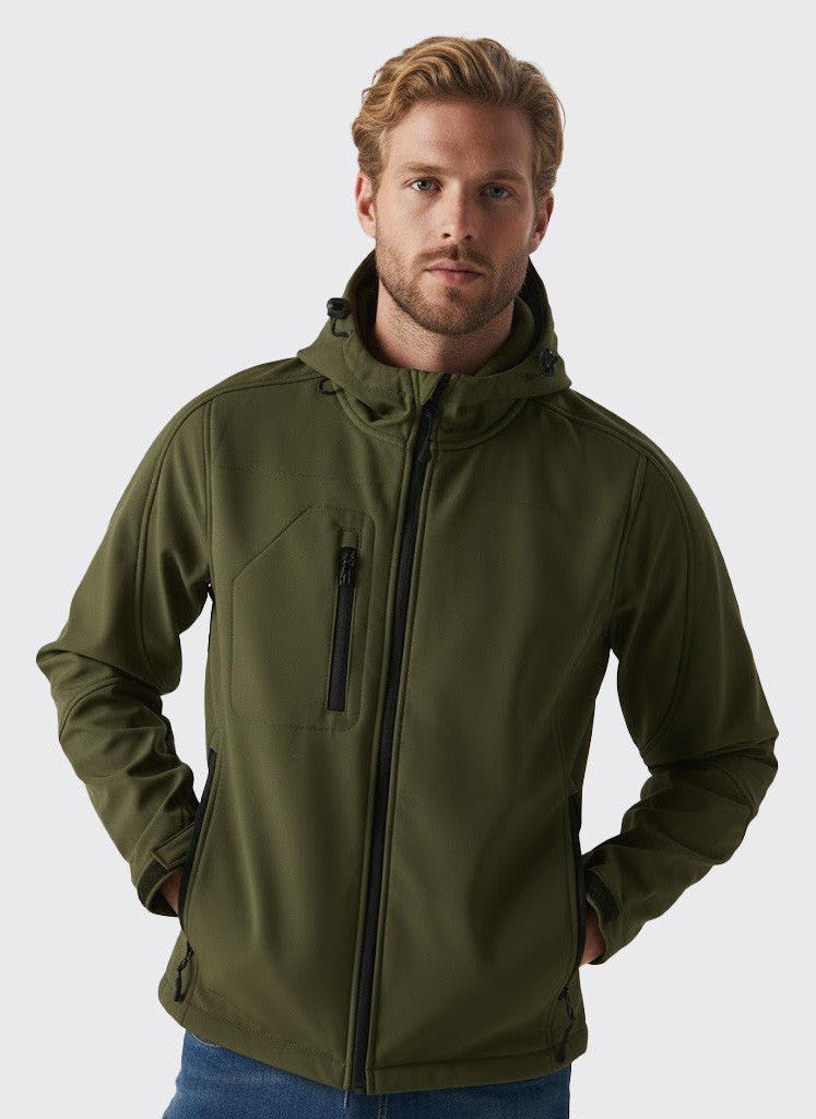 Kurtka męska SOFTSHELL WINDSTORM z kapturem