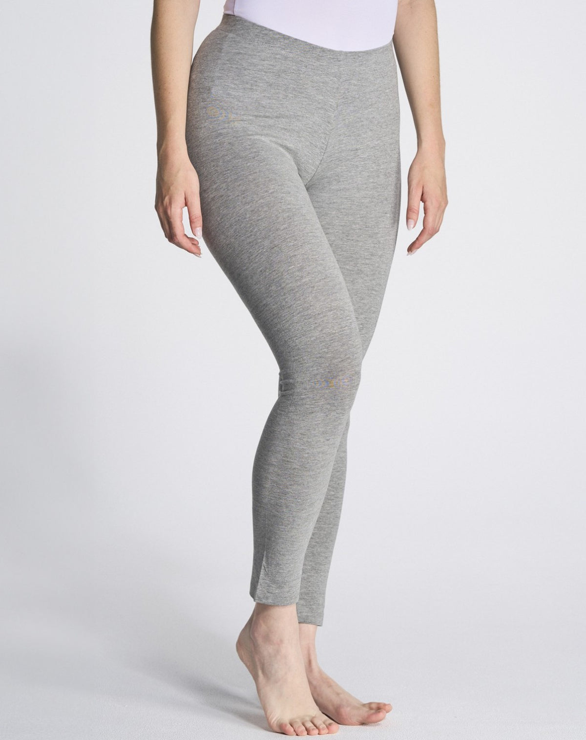 Legginsy damskie długie szare