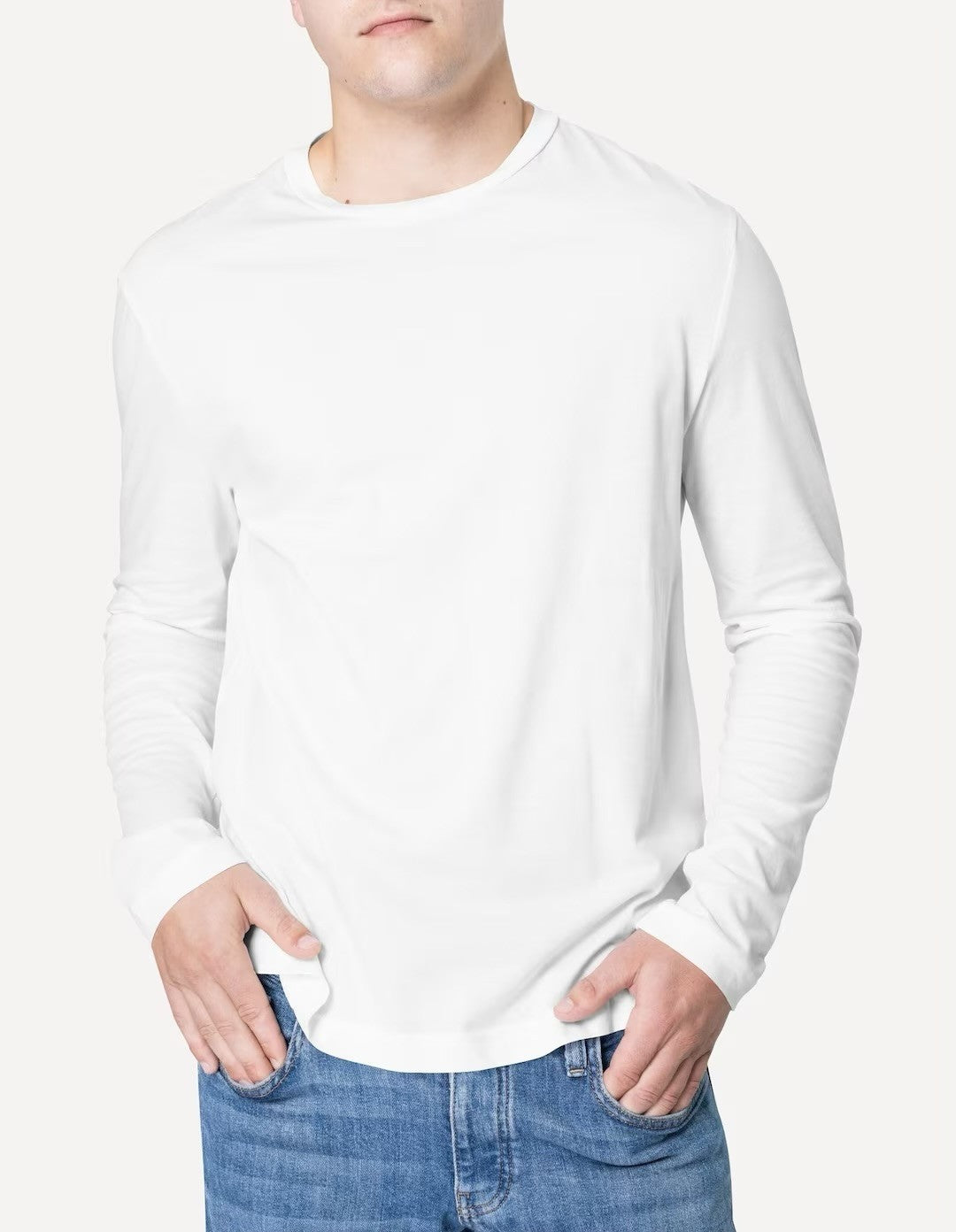 LONGSLEEVE T-SHIRT GŁADKI BAWEŁNIANY