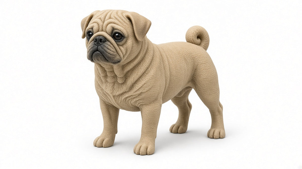 Figurka 3D — Mops (20 cm)
