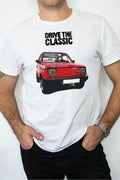 T-shirt męski DRIVE THE CLASSIC FIAT 126p czerwony