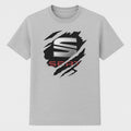 T-SHIRT szarpane  logo SEAT